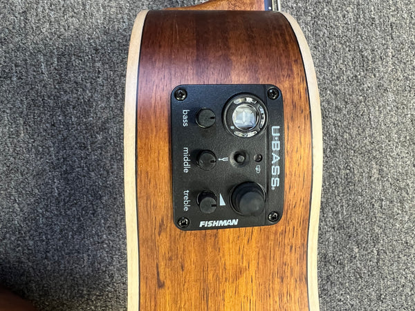 KALA Koa Acoustic/Electric U-Bass w/Case - Solid Koa Top UBASS