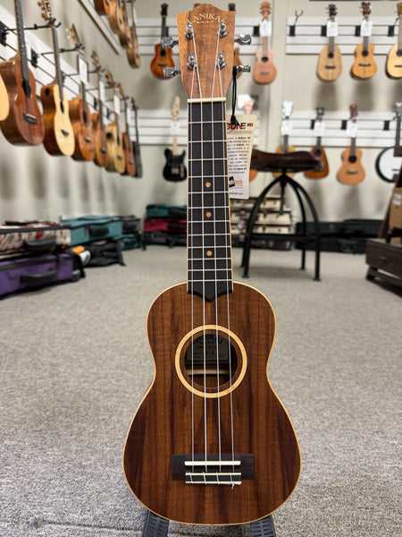 LANIKAI AC-S Solid Top Acacia Soprano Ukulele w/Case