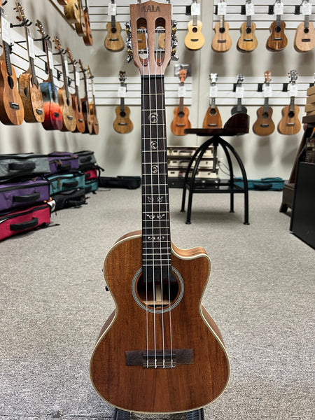 KALA KA-SA-TE-C Solid Acacia Electric Tenor Ukulele w/Cutaway