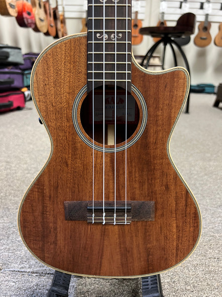 KALA KA-SA-TE-C Solid Acacia Electric Tenor Ukulele w/Cutaway