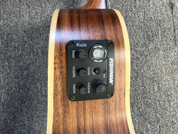 KALA KA-SA-TE-C Solid Acacia Electric Tenor Ukulele w/Cutaway