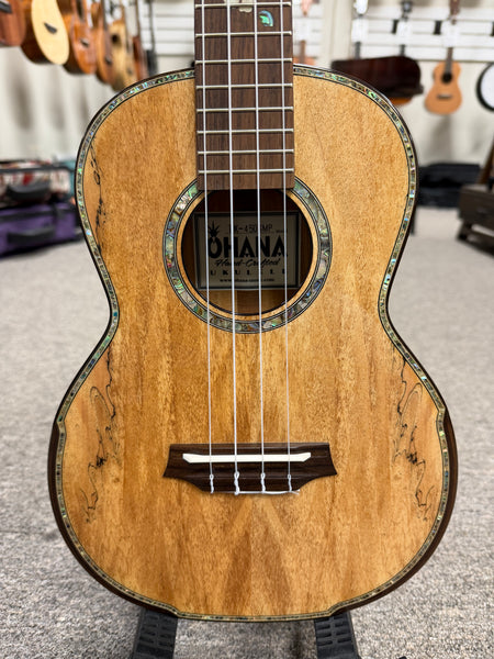 OHANA TK-450SMP Solid Spalted Maple Tenor Ukulele