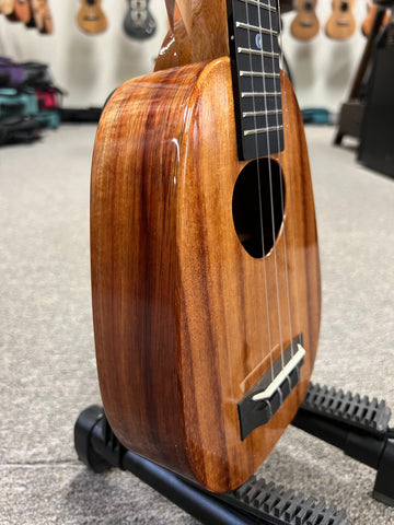 KoAloha KSM-01 Solid Koa Pineapple Soprano Ukulele - Made in Hawaii