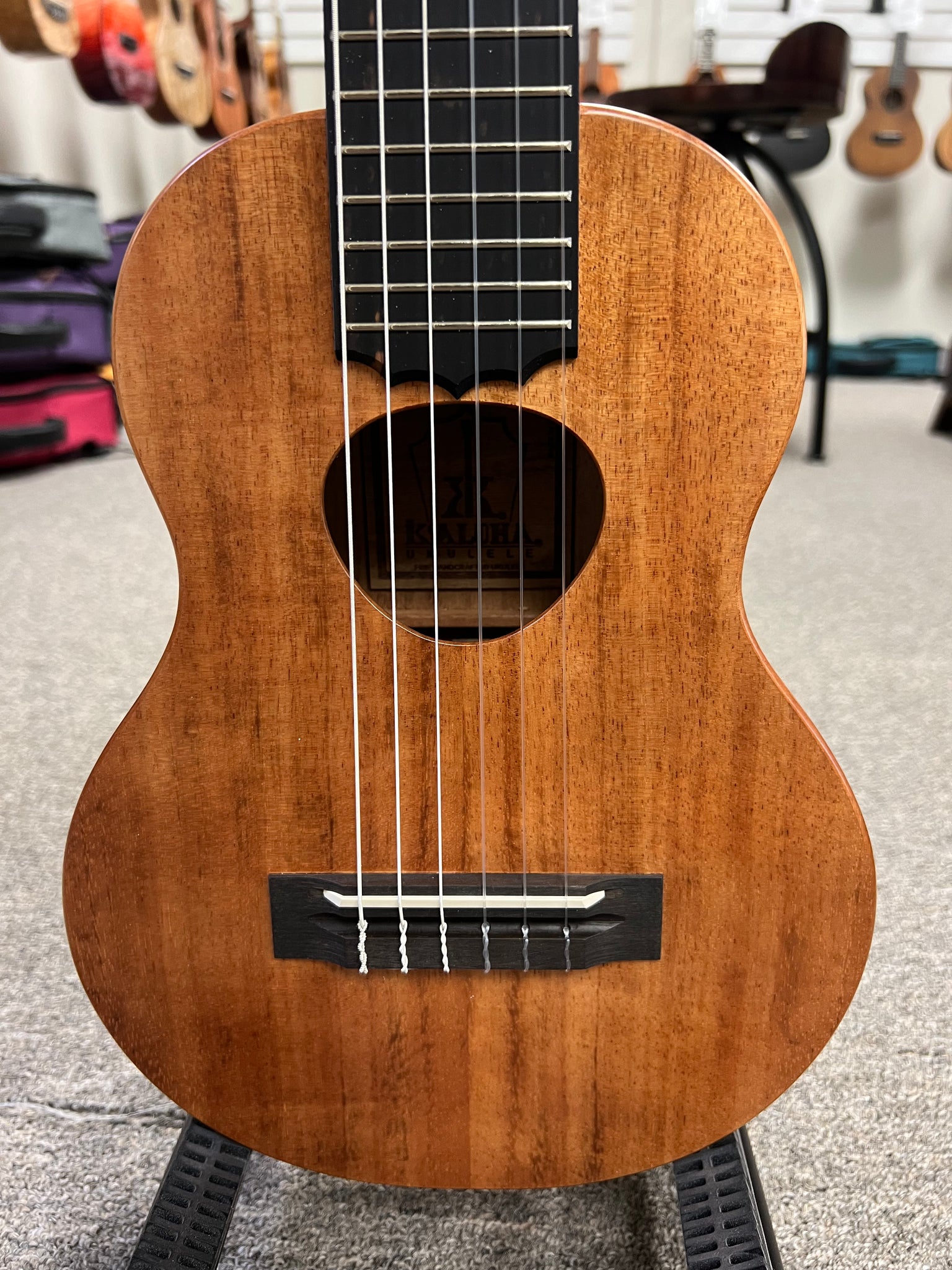 KoAloha KTM-10D6 Solid Koa 6 String Pikake Tenor Guitarlele/Guilele w/Case #2 - Made in Hawaii