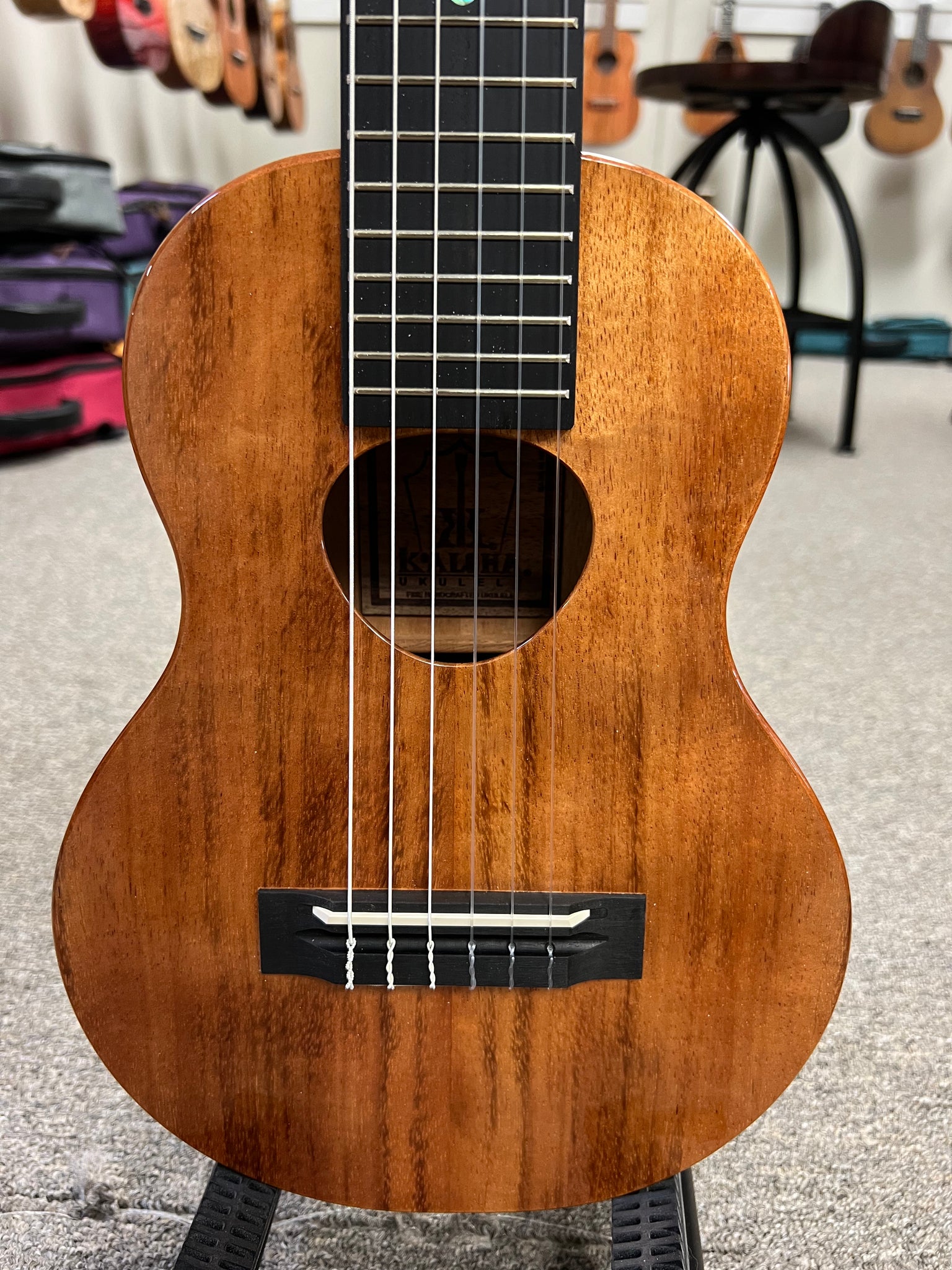 KoAloha KTM-D6 Solid Koa 6 String Tenor Guitarlele/Guilele w/Case #3 - Made In Hawaii