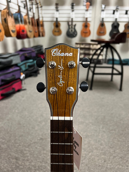 Ohana CK-35CG-CL Cynthia Lin Solid Mahogany Concert Ukulele w/Case