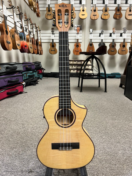 KALA KA-ASFM-T-CE Solid Flamed Maple Tenor Electric Ukulele w/Case