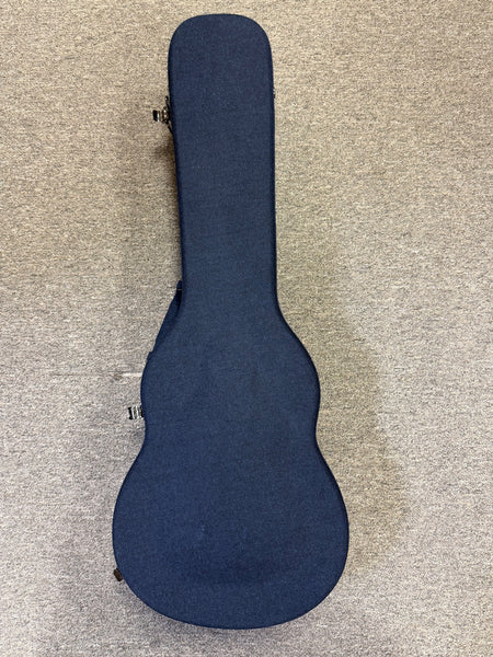 Oli L2-BQM-BL Solid Quilted Maple Ocean Blue Baritone Ukulele w/Case