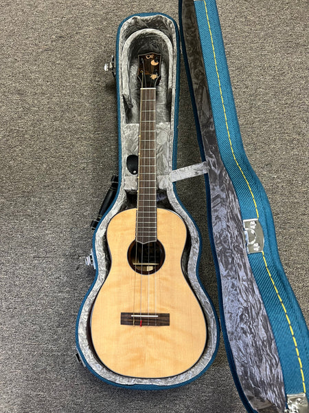 Oli L2-BCPMR Solid Port Orford Cedar/Myrtle Baritone Ukulele w/Case