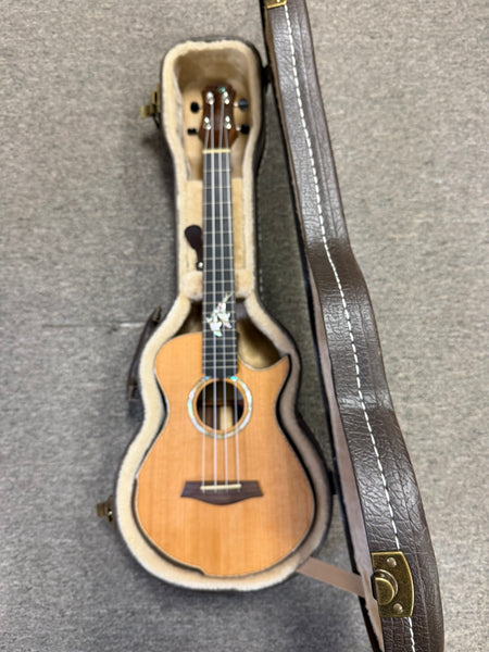 Maestro by Hozen Solid Spruce/Rosewood Custom Tenor Ukulele w/Case #2 - Island Series