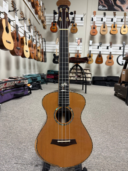 Maestro by Hozen Solid Spruce/Cocobolo Custom Tenor Ukulele w/Case - Island Series