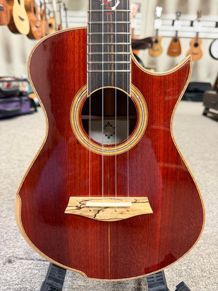 Maestro by Hozen Solid Padauk Custom Tenor Ukulele w/Case - Island Series