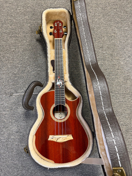 Maestro by Hozen Solid Padauk Custom Tenor Ukulele w/Case - Island Series