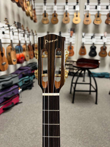 Pono BN4-3 Solid Mango Large Body Baritone Nui Ukulele w/Case