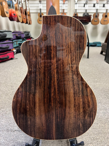 PONO ULNC4-4 Nylon String Solid Cedar/Rosewood Large Body Baritone Ukulele w/Case - Cutaway