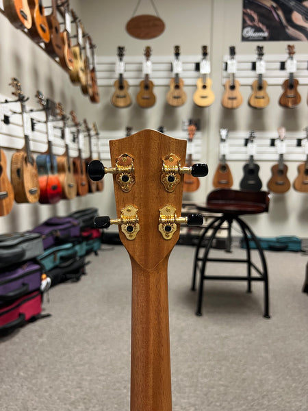 Pono BE-MBD-BK Mango Deluxe Black Baritone Electric Solid Body Ukulele w/Case