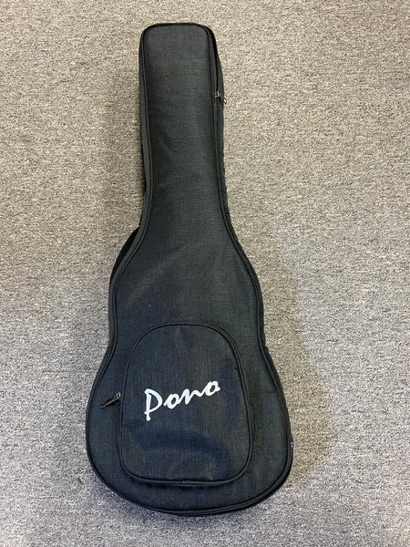 Pono BE-MBD-BK Mango Deluxe Black Baritone Electric Solid Body Ukulele w/Case