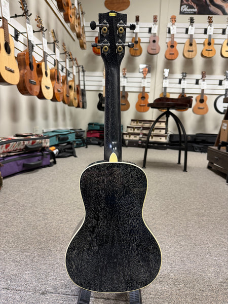 KALA KA-SDH-C Solid Salt and Pepper Doghair Mahogany Concert Ukulele w/Case