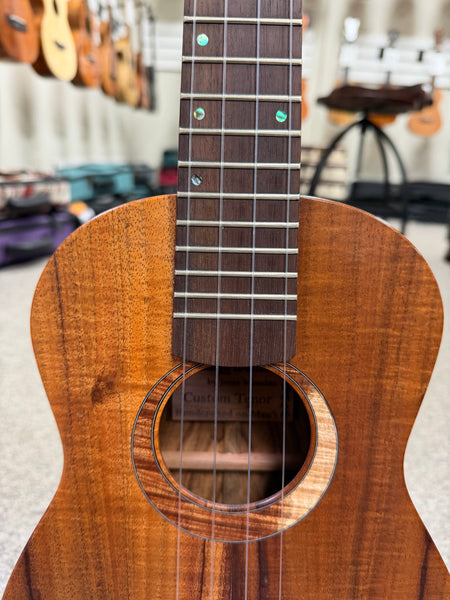 Heritage Custom Solid Koa Electric Tenor Ukulele w/Case - Pre-Loved - Made in Hawaii