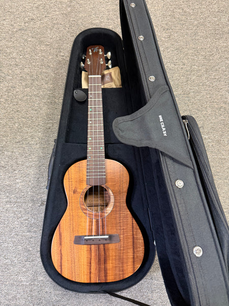 Heritage Custom Solid Koa Electric Tenor Ukulele w/Case - Pre-Loved - Made in Hawaii