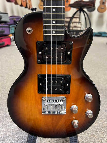 Risa UKE-LP432-MHTS Tenor Les Paul Style Solid Body Electric Ukulele w/Case - Mahogany Tobacco Sunburst