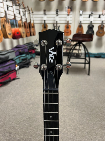 【完動品】RISA Musical Instruments エレキギター Risa Tenor ST Strat Style Black Steel String Electric Ukulele w