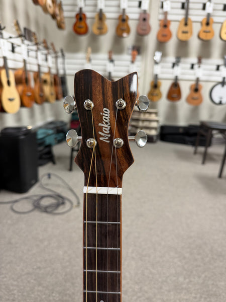 Makaio MSMBXS-10 Large Body Steel String Spalted Mango Baritone Ukulele w/Case