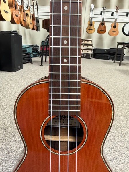 OHANA CK-50G Solid Cedar/Rosewood Concert Ukulele - B-Stock