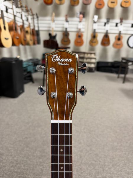 OHANA CK-50G Solid Cedar/Rosewood Concert Ukulele - B-Stock