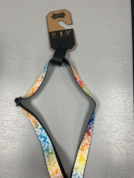 Levy's Ukulele Sling Strap 1"-  Hawaiian Design Fully Adjustable Ukulele Cradle Strap