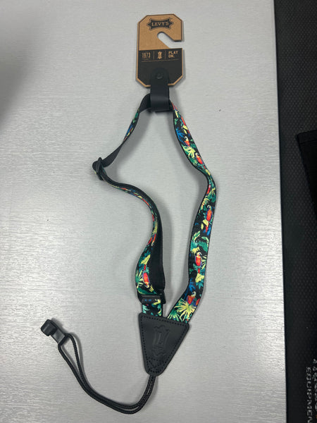 Levy's Ukulele Sling Strap 1"-  Floral Design Fully Adjustable Ukulele Cradle Strap