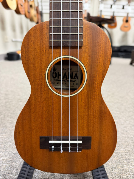 OHANA SK-30M Solid Mahogany Super Soprano Ukulele - Soprano Long Neck