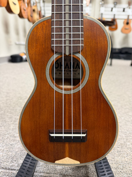 OHANA SK-390 Solid Koa Soprano Ukulele w/Case