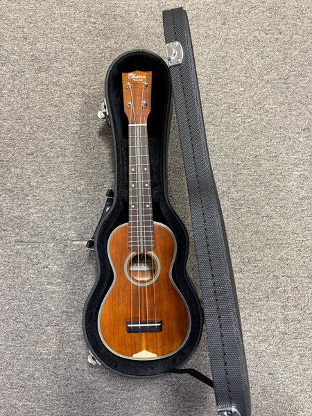 OHANA SK-390 Solid Koa Soprano Ukulele w/Case