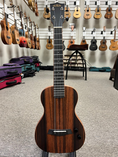 KALA KA-SB-EBY-T Solid Body Striped Ebony Tenor Ukulele w/Case