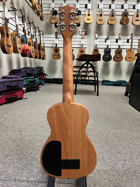 KALA KA-SB-EBY-T Solid Body Striped Ebony Tenor Ukulele w/Case