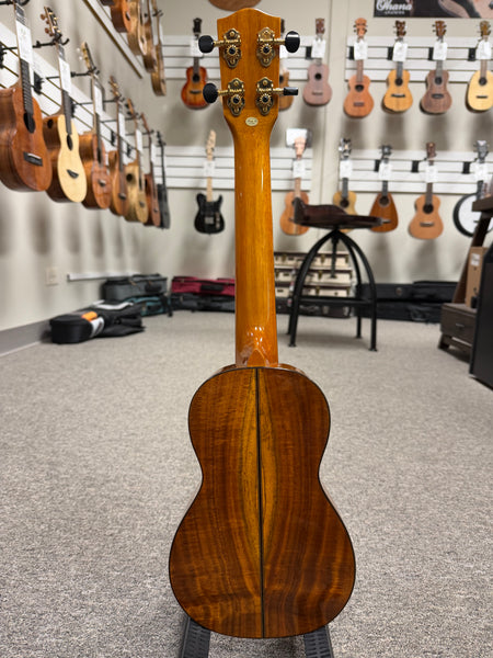 OHANA SK-250M Solid Cedar/Acacia Soprano Long Neck Ukulele - Super Soprano