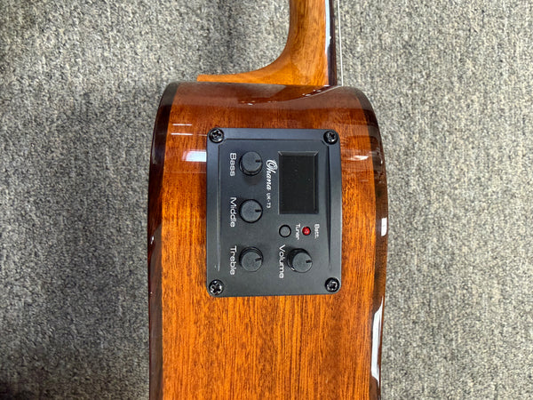 Ohana BK-35GCE Solid Mahogany Electric Baritone Ukulele - Cutaway