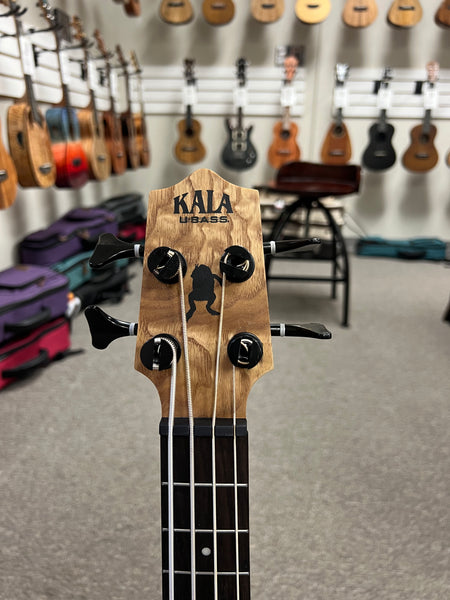 KALA Quilted Ash Acoustic-Electric U-Bass w/Case - UBASS-QA-FS