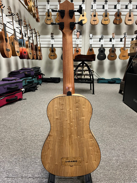 KALA Quilted Ash Acoustic-Electric U-Bass w/Case - UBASS-QA-FS