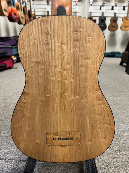 KALA Quilted Ash Acoustic-Electric U-Bass w/Case - UBASS-QA-FS