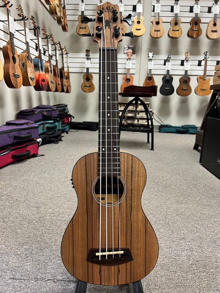 KALA Pacific Walnut Acoustic-Electric U-Bass w/Case - UBASS-PW-FS