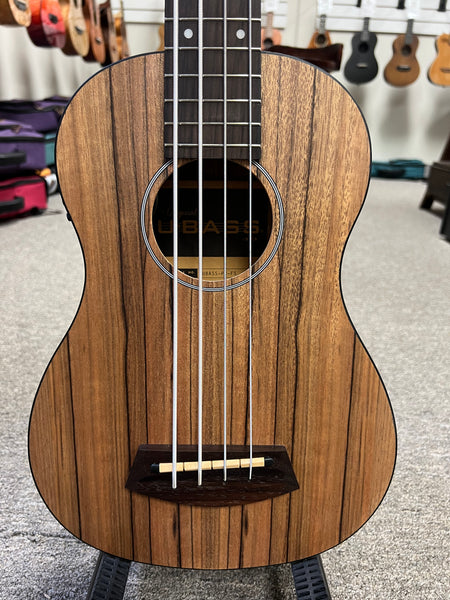 KALA Pacific Walnut Acoustic-Electric U-Bass w/Case - UBASS-PW-FS