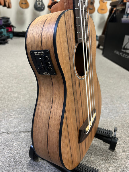 KALA Pacific Walnut Acoustic-Electric U-Bass w/Case - UBASS-PW-FS