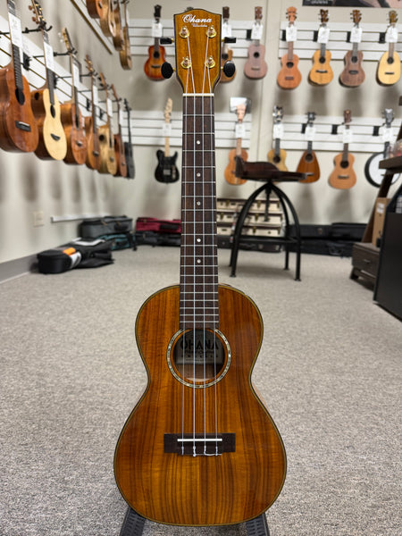 OHANA CK-270G Solid Acacia Concert Ukulele