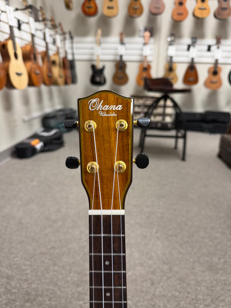 OHANA CK-270G Solid Acacia Concert Ukulele