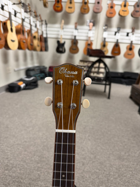 OHANA SK-50G Soprano Ukulele - Solid Cedar/Solid Rosewood