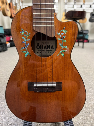 OHANA CK-60CG Solid Mahogany Concert Ukulele w/Cutaway - Aloha City Ukes