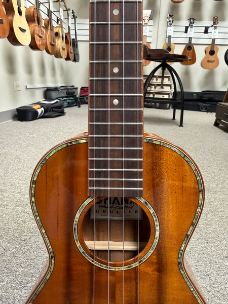 OHANA CK-350G Solid Koa Concert Ukulele w/Hard Shell Case