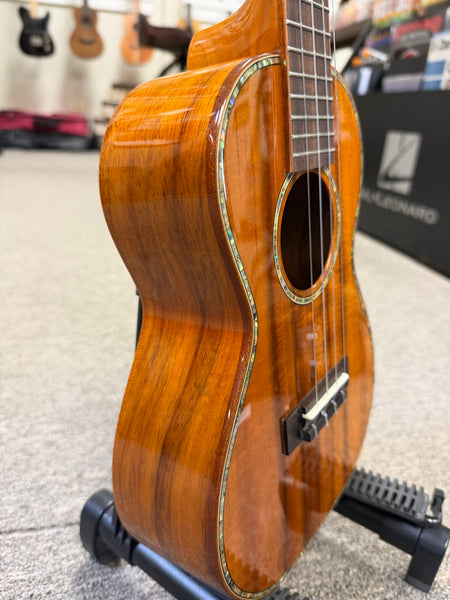 OHANA CK-350G Solid Koa Concert Ukulele w/Hard Shell Case